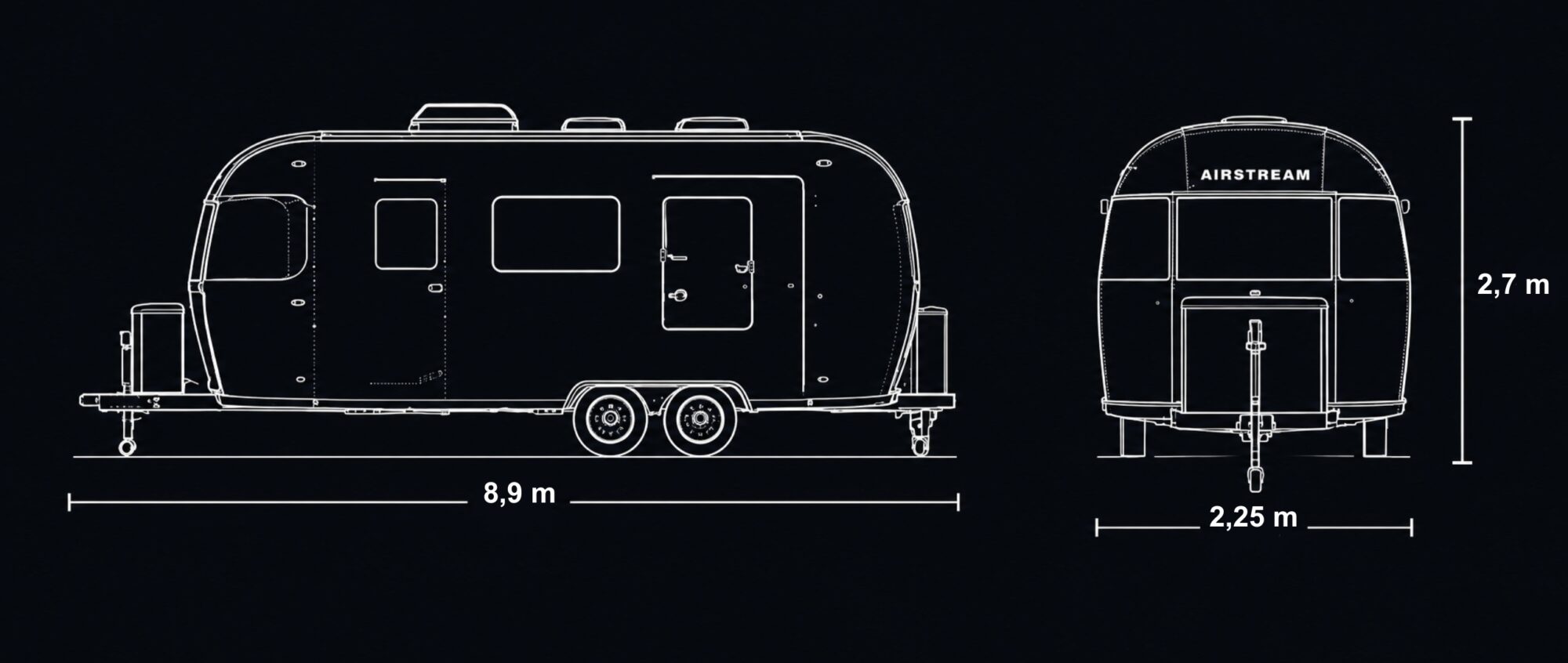Technische Daten Airstream Büro